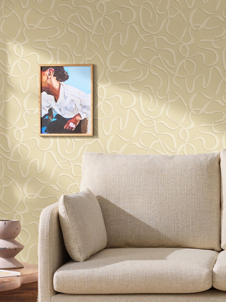 MADE.COM Linen Varri 10M Wallpaper - Image 4 of 4