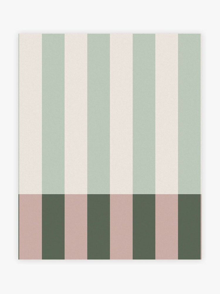 MADE.COM Green and Blush Terri 10M Wallpaper - Image 1 of 2