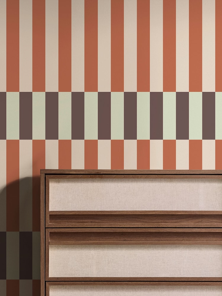 MADE.COM Mint Orange Terri 10M Wallpaper - Image 4 of 4