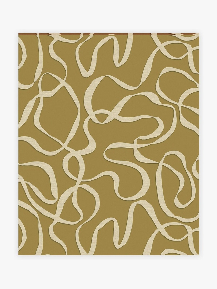 MADE.COM Ochre Varri 10M Wallpaper - Image 1 of 2