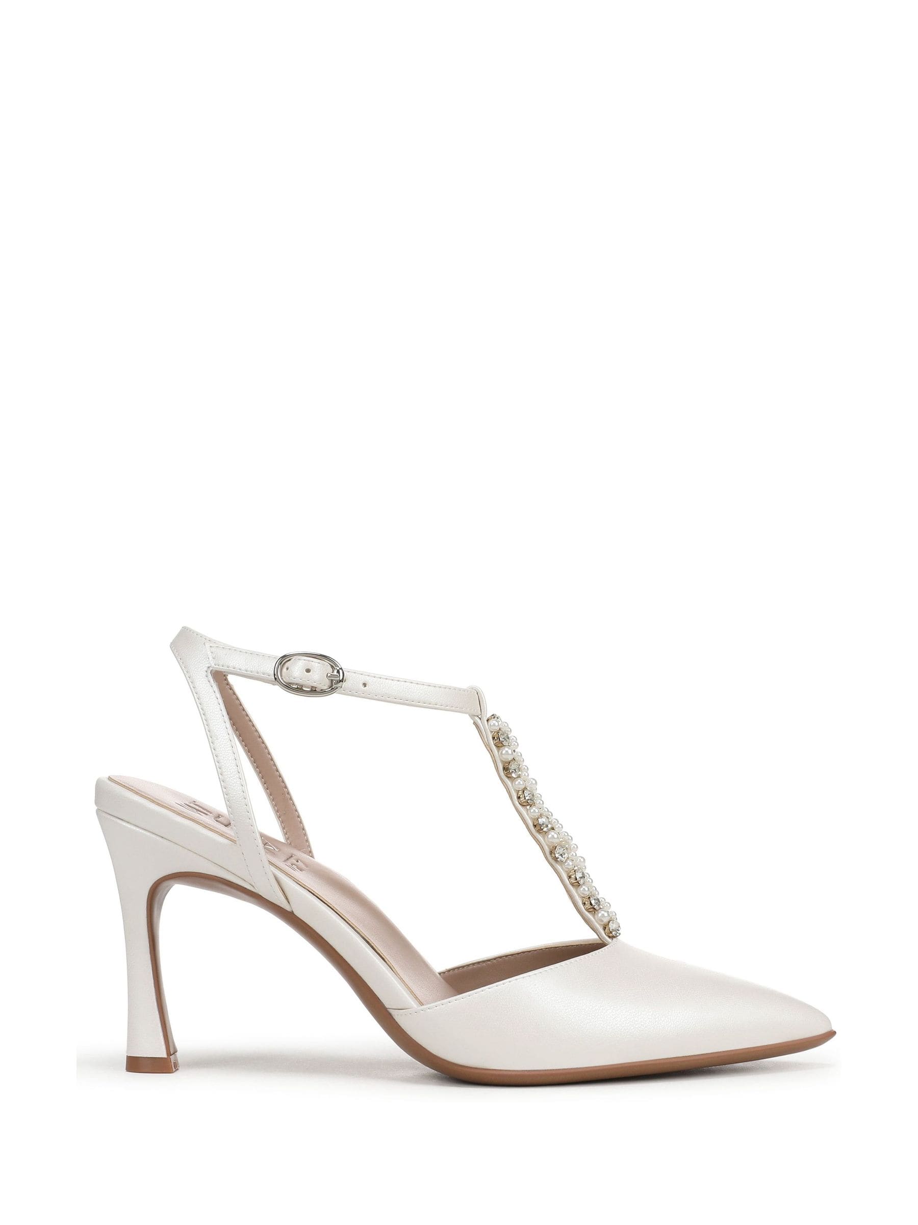 TO BE CHIC - h☆ Buy Naturalizer White Astrid-Pearl Wide Fit Ankle Strap Shoes from