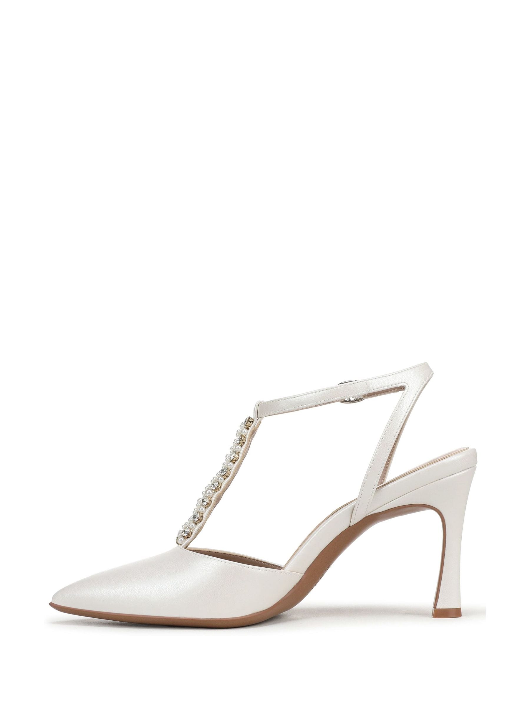 Buy Naturalizer White Astrid-Pearl Wide Fit Ankle Strap Shoes from