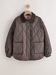 Pink/Brown National Trust X Next Reversible Shower Resistant Quilted Jacket - Image 10 of 14