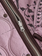 Pink/Brown National Trust X Next Reversible Shower Resistant Quilted Jacket - Image 14 of 14