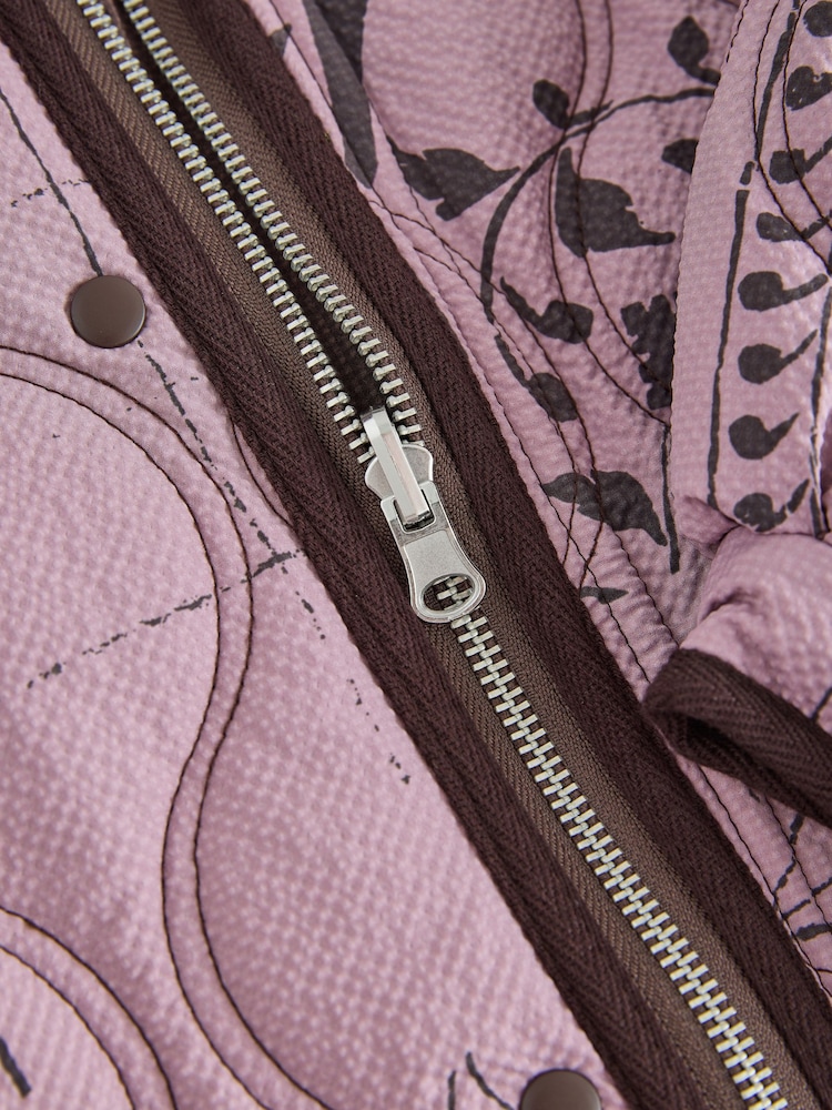 Pink/Brown National Trust X Next Reversible Shower Resistant Quilted Jacket - Image 14 of 14 Pink/Brown National Trust X Next Reversible Shower Resistant Quilted Jacket - Image 14 of 14