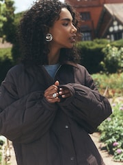 Pink/Brown National Trust X Next Reversible Shower Resistant Quilted Jacket - Image 7 of 14