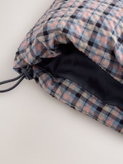 Pink Check with Scarf Short Padded Jacket - Image 11 of 11