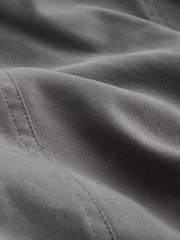 Charcoal Grey Bomber Jacket With Fur Collar - Image 9 of 9