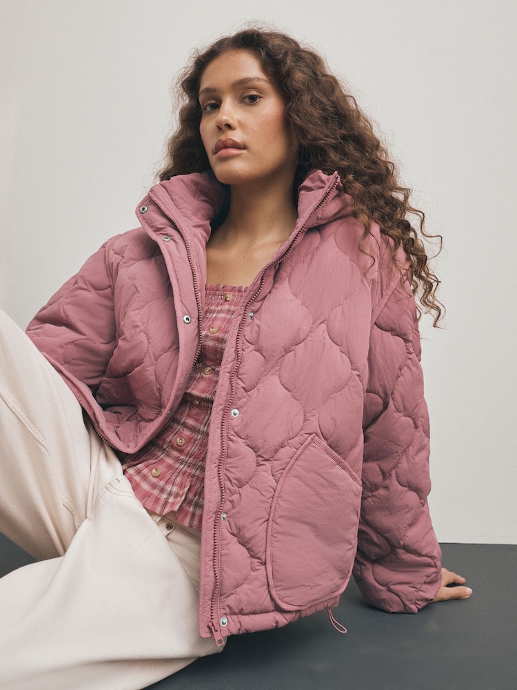 Pink Lightweight Quilted Jacket - Image 1 of 6