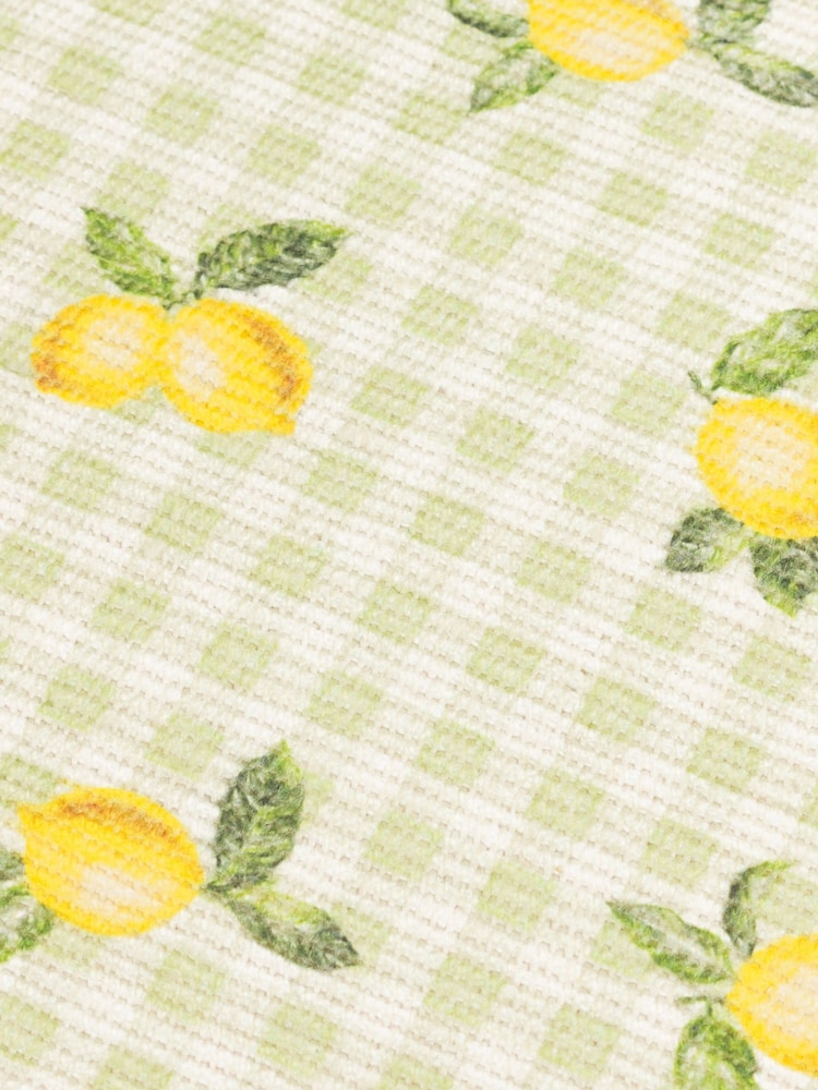 Furn Sage Fruits Lemons Indoor/Outdoor Table Runner - Image 4 of 4