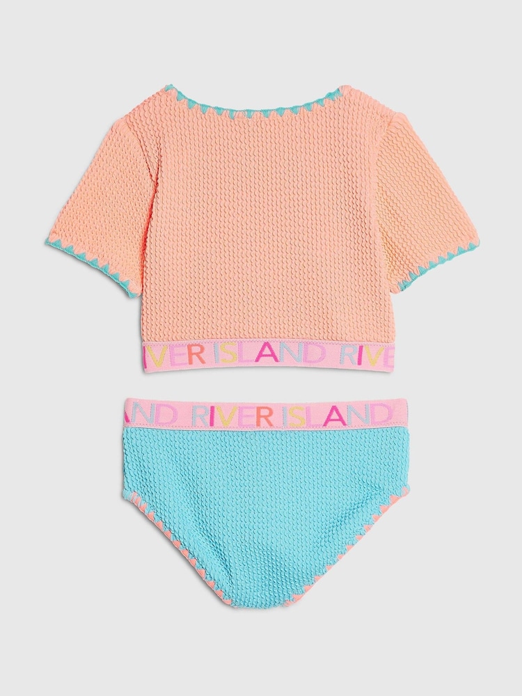 River Island Textured T-Shirt Bikini - Imagen 2 de 4