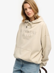 Marrón - Sudadera con capucha informal y relajada Luxe de Superdry - Imagen 3 de 6