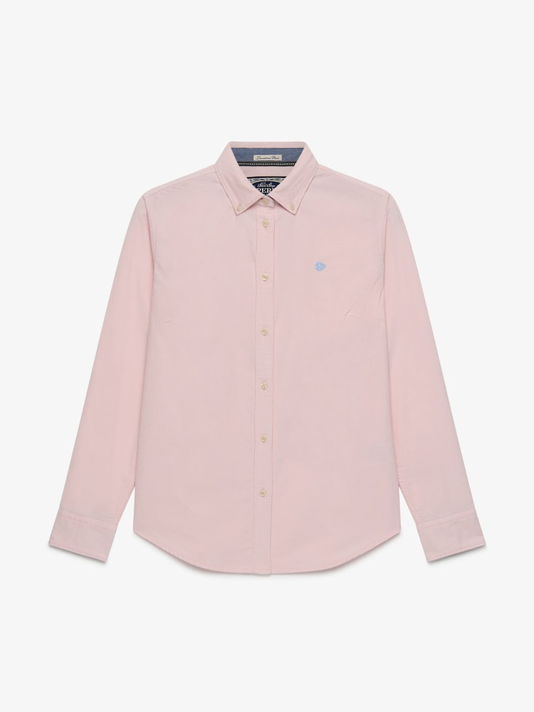 Superdry Pink Needle Cord Long Sleeve Shirt - Image 1 of 2