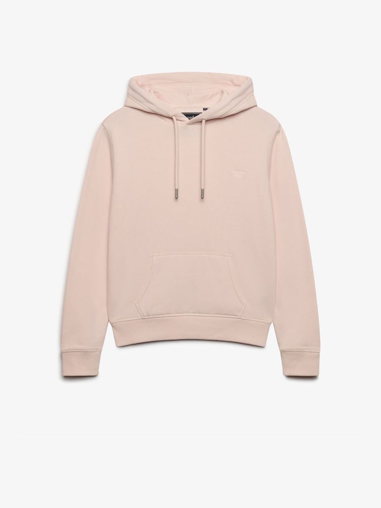 Superdry Pink Signature Emb Hoodie - Image 1 of 3