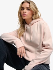 Superdry Pink Signature Emb Hoodie - Image 4 of 7