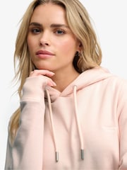 Superdry Pink Signature Emb Hoodie - Image 5 of 7