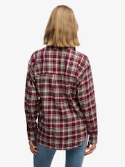 Superdry Red Check Flannel Relaxed Shirt - Image 2 of 8
