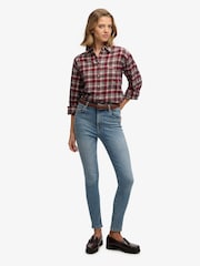 Superdry Red Check Flannel Relaxed Shirt - Image 3 of 8