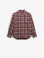 Superdry Red Check Flannel Relaxed Shirt - Image 6 of 8