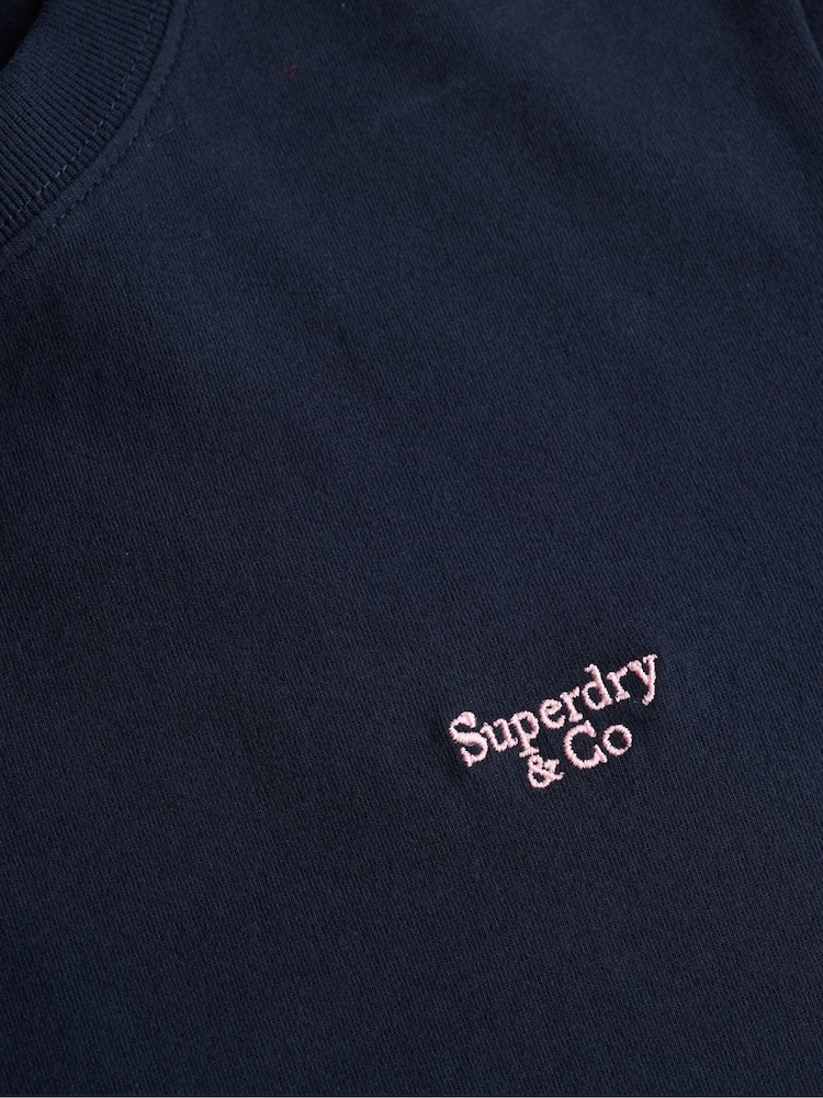 ブルー - Superdry Signature 刺繍Tシャツ - 画像 7 / 7