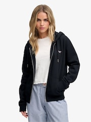 Superdry Navy Blue Signature Emb Zip Hoodie - Image 3 of 7