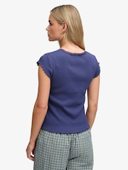 Superdry Blue Athletic Essential Square Neck T-Shirt - Image 5 of 7