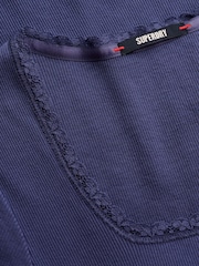 Superdry Blue Athletic Essential Square Neck T-Shirt - Image 7 of 7