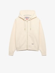 Superdry White Luxe Casual Zip Hoodie - Image 6 of 7