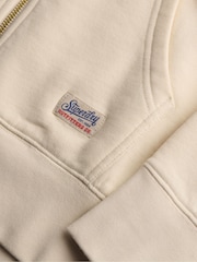 Superdry White Luxe Casual Zip Hoodie - Image 7 of 7