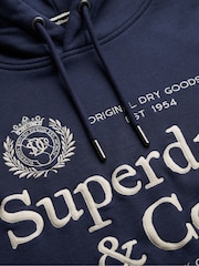 Superdry Blue Luxe Casual Emb Relaxed Hoodie - Image 7 of 7
