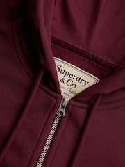 Կարմիր - Superdry Signature Emb Zip վերնաշապիկ - Պատկեր 2 2-ից