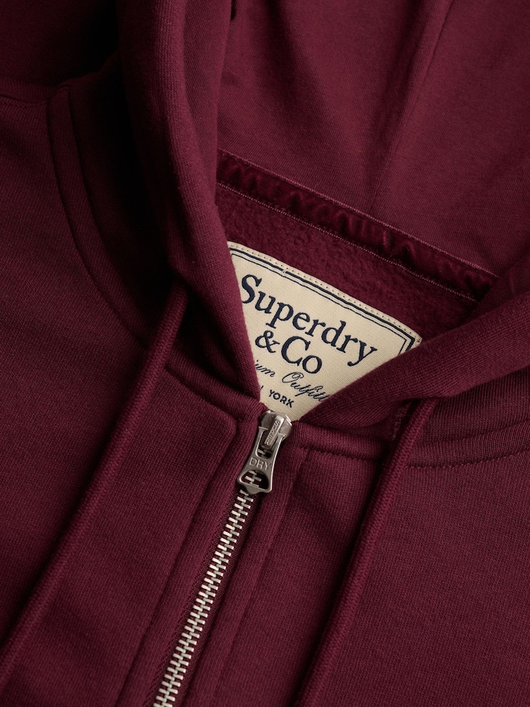 Կարմիր - Superdry Signature Emb Zip վերնաշապիկ - Պատկեր 2 2-ից