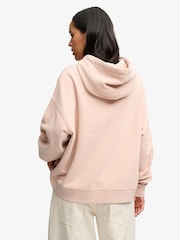 Superdry Pink Luxe Casual Embroidered Relaxed Hoodie - Image 2 of 5