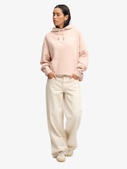 Superdry Pink Luxe Casual Embroidered Relaxed Hoodie - Image 3 of 5