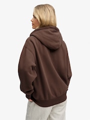 Superdry Brown Luxe Fur Lined Zip Hoodie - Image 5 of 8
