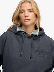 Superdry Blue Luxe Casual Emb Relaxed Hoodie - Image 4 of 7