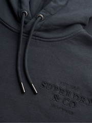Superdry Blue Luxe Casual Emb Relaxed Hoodie - Image 7 of 7