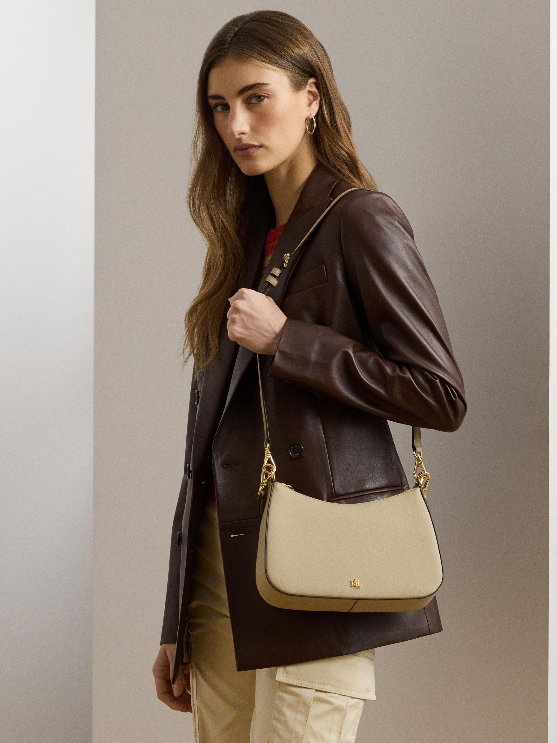 Buy Lauren Ralph Lauren Brown Danni 26 Shoulder Bag from the Next