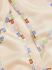 LK Bennett Cream Lucy Thin Printed Scarf In Multi-Colour - Image 3 of 3