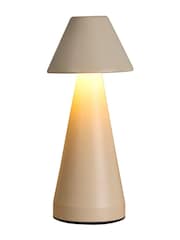 Searchlight 2 Pack Cream Rechargeable Cone Table Lamp - Image 2 of 4