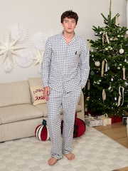 Monochrome Check Family Matching Christmas Pyjamas Set - Image 1 of 9