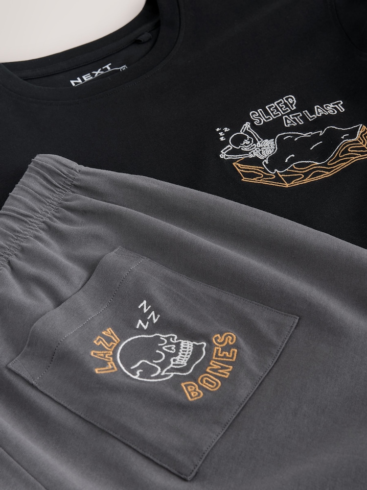 Black Halloween Jersey Pyjamas Set - Image 10 of 10 Black Halloween Jersey Pyjamas Set - Image 10 of 10