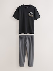 Black Halloween Jersey Pyjamas Set - Image 7 of 10
