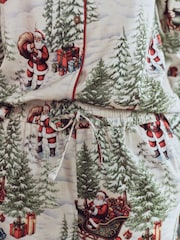 Vintage Santa Ecru Button Through Set Family Matching Christmas Pyjamas Set - Image 5 of 10