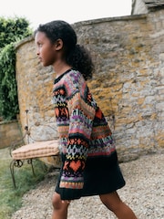 Black Multi Fairisle Jumper (3-16yrs) - Image 3 of 5
