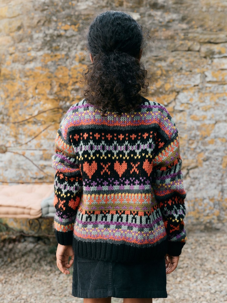 Black Multi Fairisle Jumper (3-16yrs) - Image 5 of 5