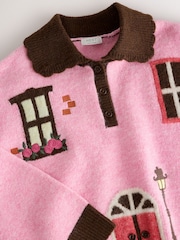 Pink House Embroidered Jumper (3-16yrs) - Image 7 of 8