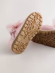 Pink Glitter Wide Fit (G) Chunky Bow Mary Jane Shoes - Image 4 of 6