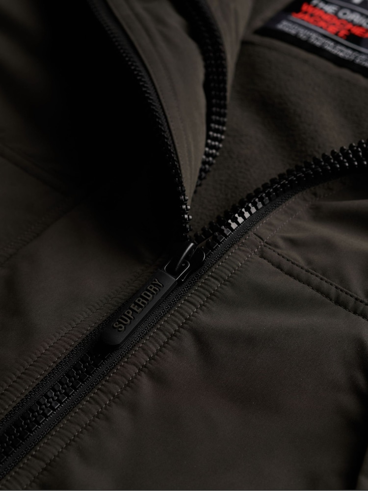Superdry Black Hooded Micro Fibre Arctic Windcheater - Image 7 of 7 Superdry Black Hooded Micro Fibre Arctic Windcheater - Image 7 of 7