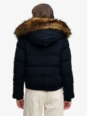 Superdry Navy Blue Everest Hooded Bomber Jacket - Image 4 of 8